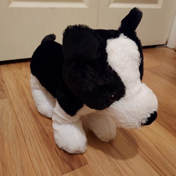 Goffa Puppy Dog Plush Black White Stuffed Animal Soft Toy Border Collie - Picture 3 of 8